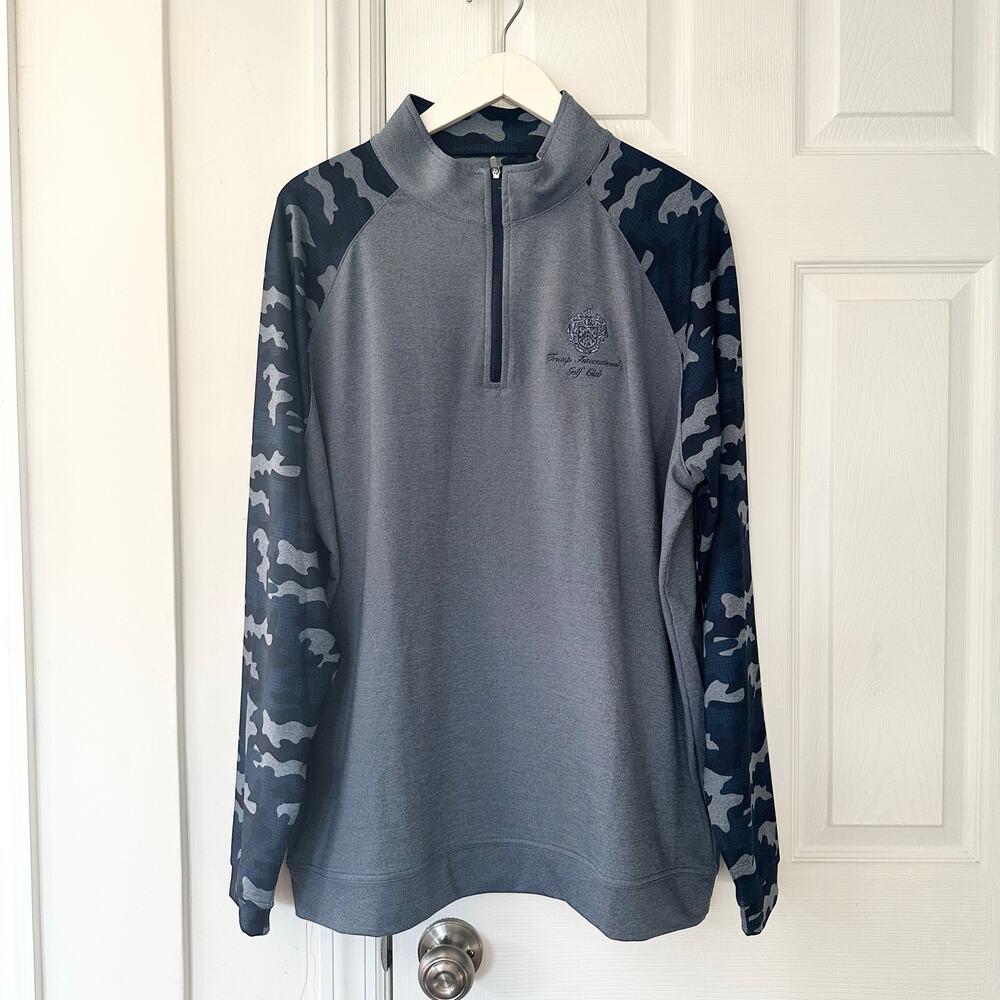 Peter Millar Perth Stretch Loop Terry Quarter Zip… - image 1